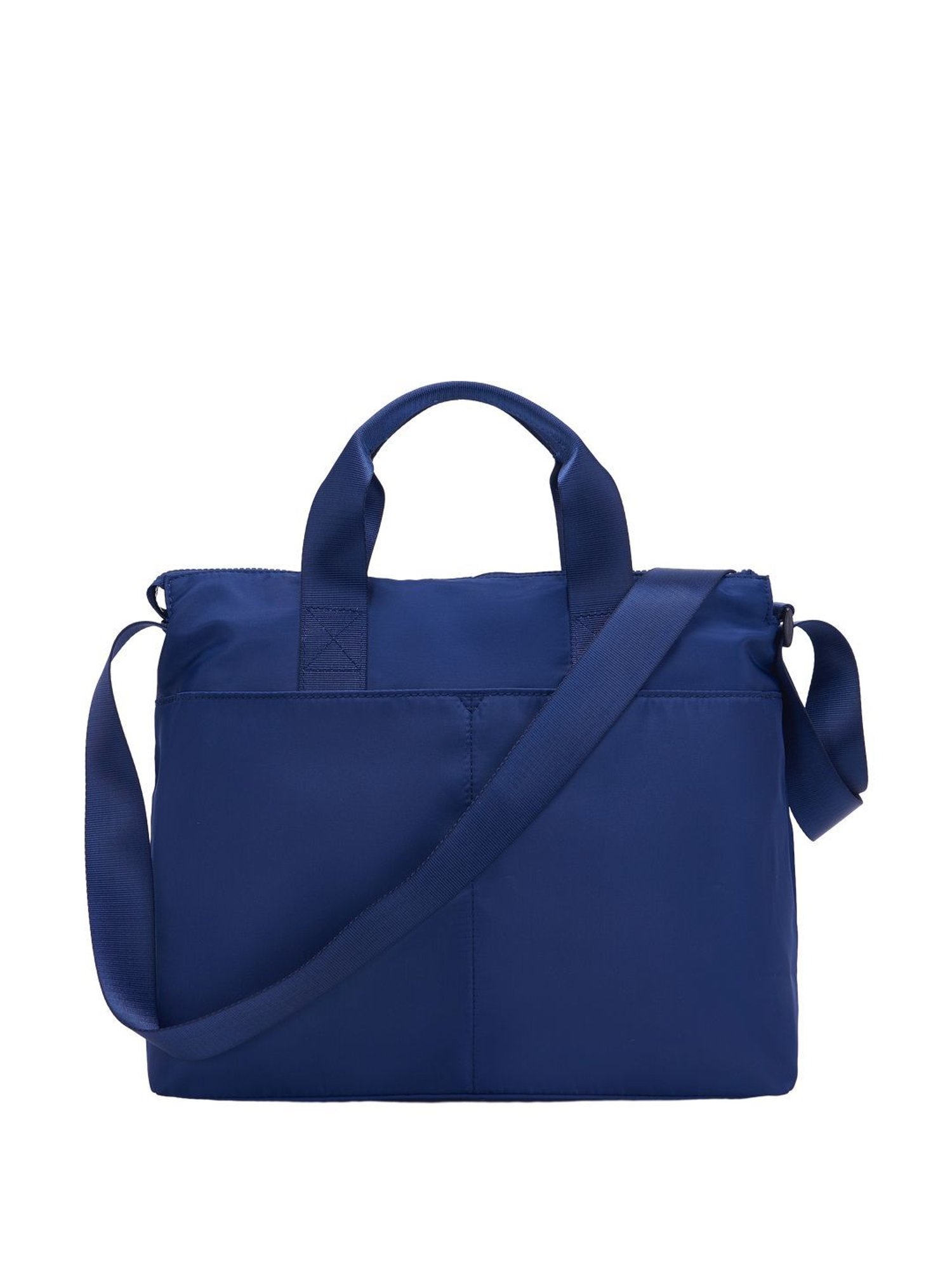 Nautica Navy Blue & Pink Color Block Medium Handbag