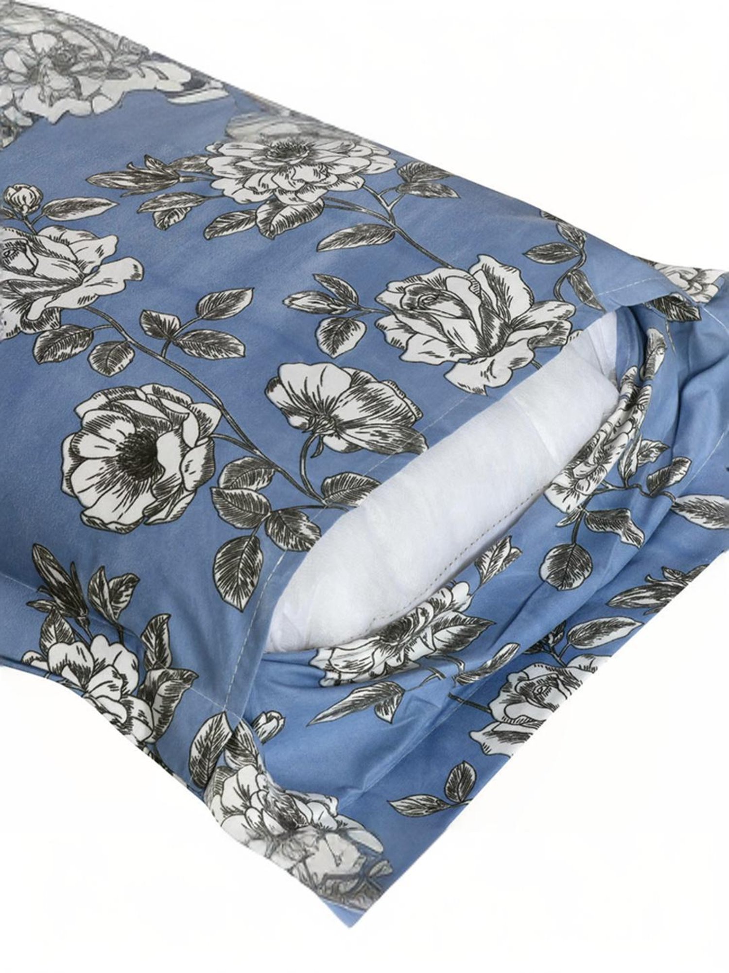 @Home Aurora Blue 130 GSM Polyester Double Bedsheet with 2 Pillow Covers