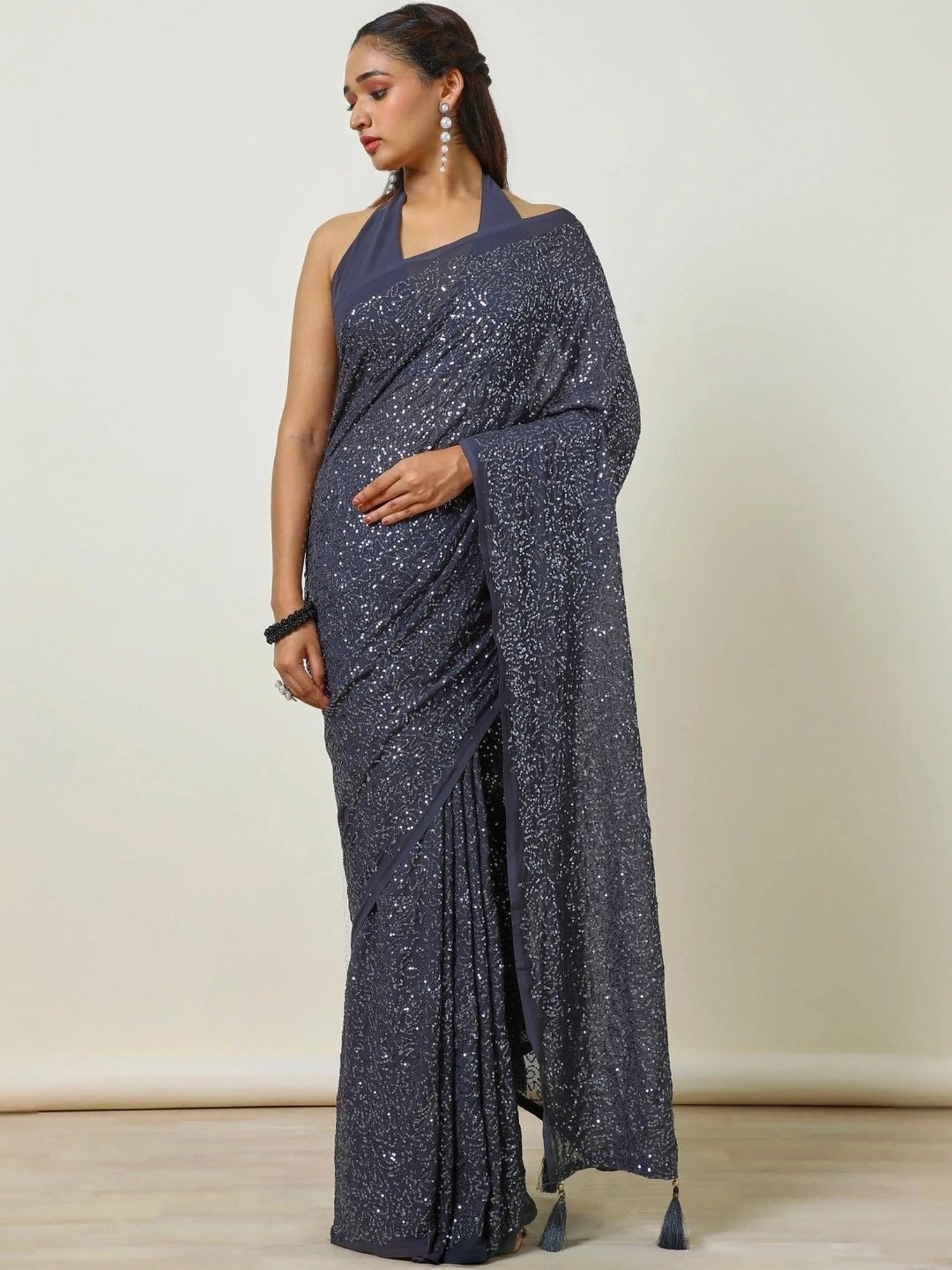 Unnati Silks Red Silk Printed Saree With Unstitched Blouse