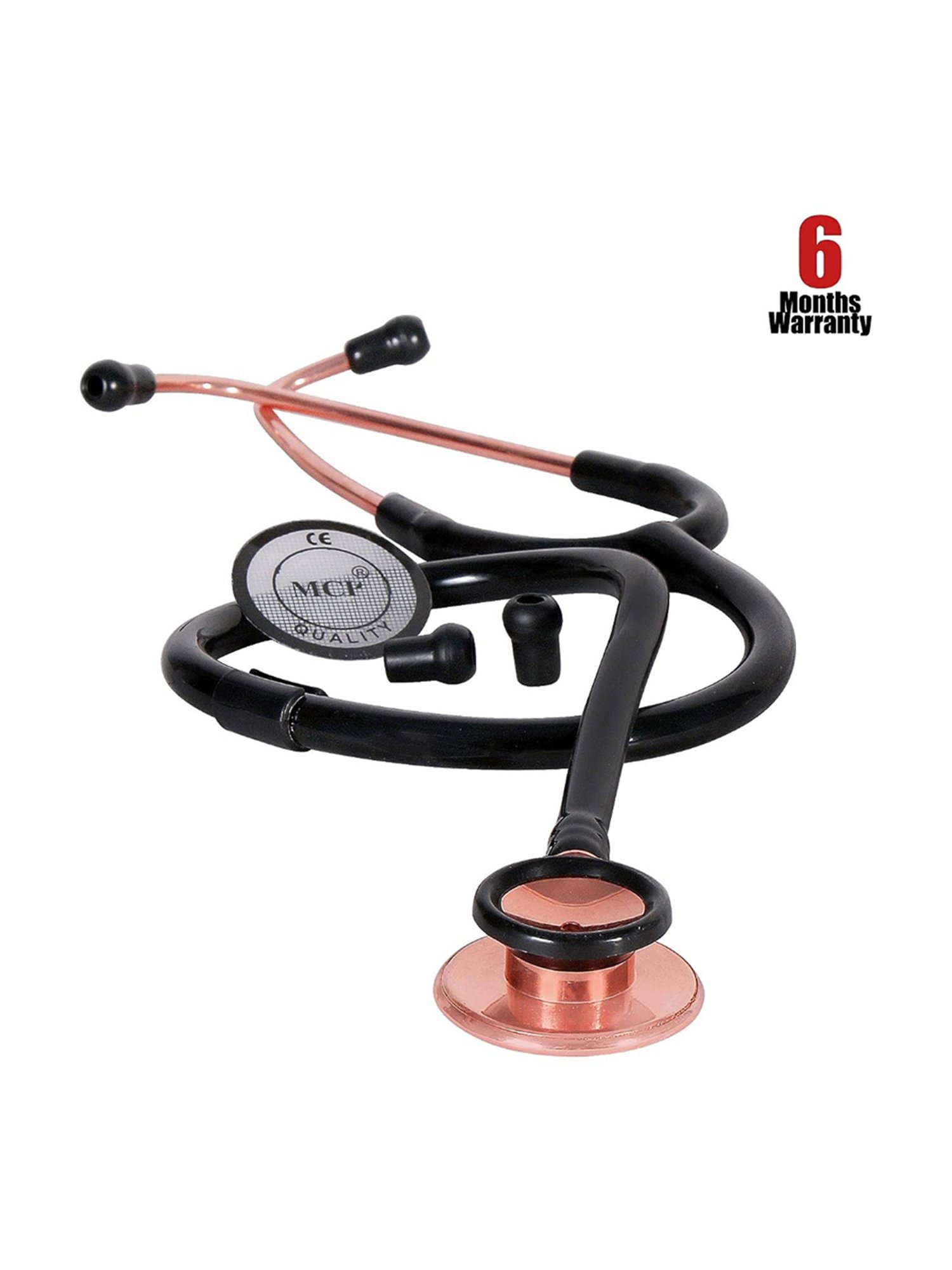 MCP Premium Gold plated Stethoscope For Doctors, Medical Students and Nurses (Rose Gold/Black)