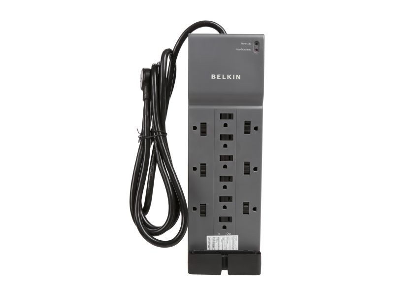 Uninex PS102 RF Remote Control Power Managed 6-Outlet Energy Controlled Surge Protector, Eliminates Standby Idle Electricity Usage, 6-Foot
