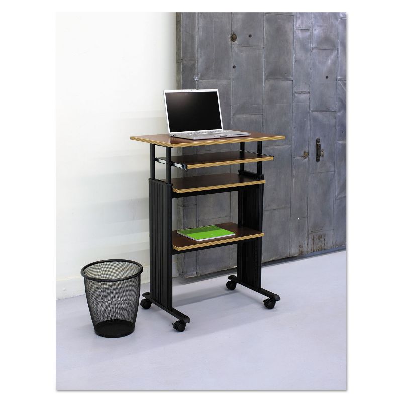 Safco Onyx Round Mesh Wastebasket Steel Mesh 5gal Black 9717BL