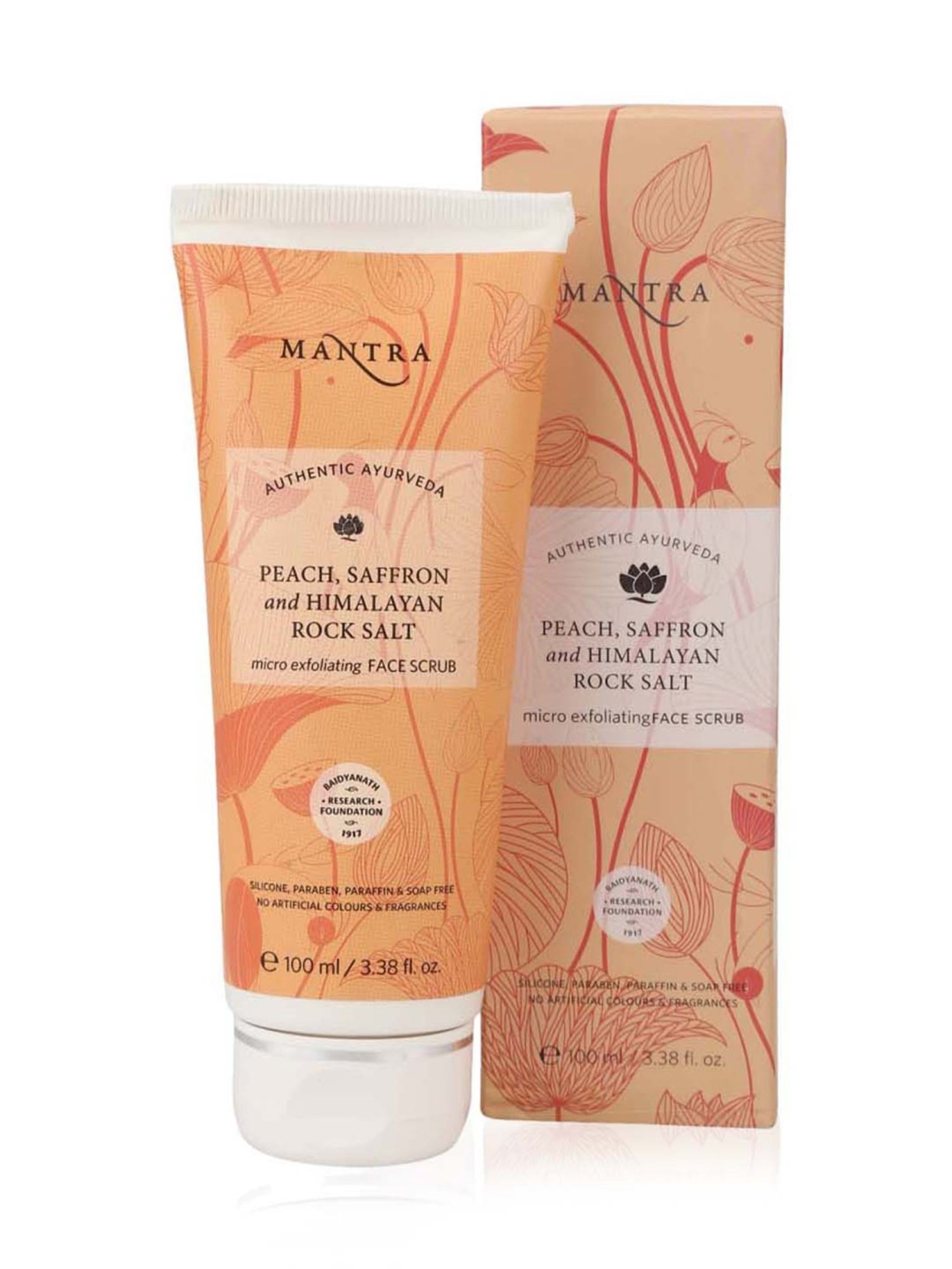 Mantra Herbal Peach, Saffron and Himalayan Rock Salt Micro Exfoliating Face Scrub - 100 ml