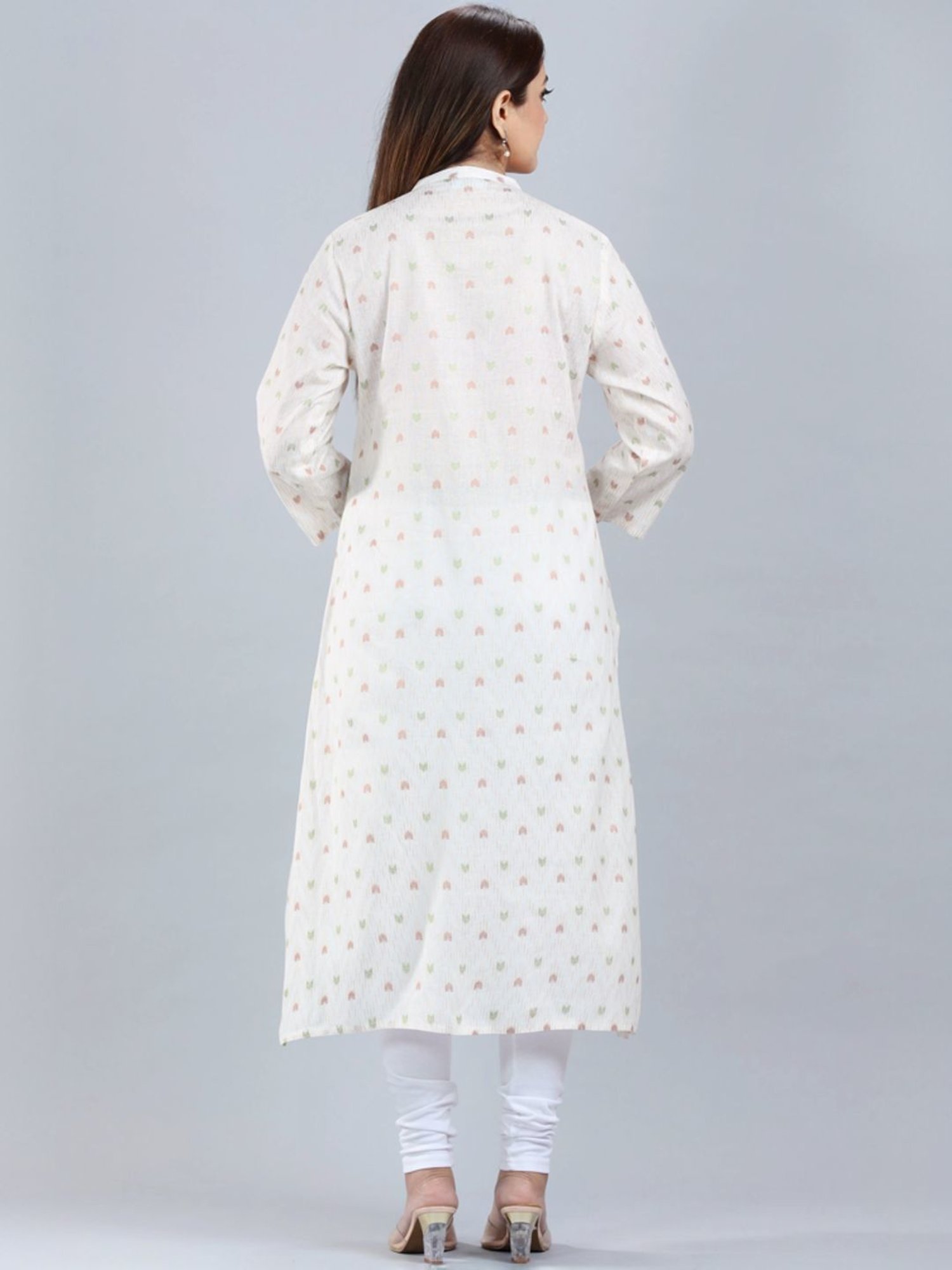 Cotton Culture Cream Cotton Printed A Line Kurta