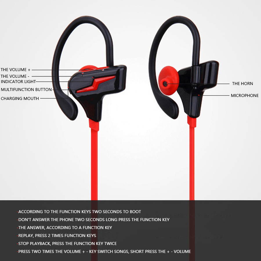 KuWfi S13 Sport bluetooth wireless earphones earbuds auriculares with mic for mobile phone