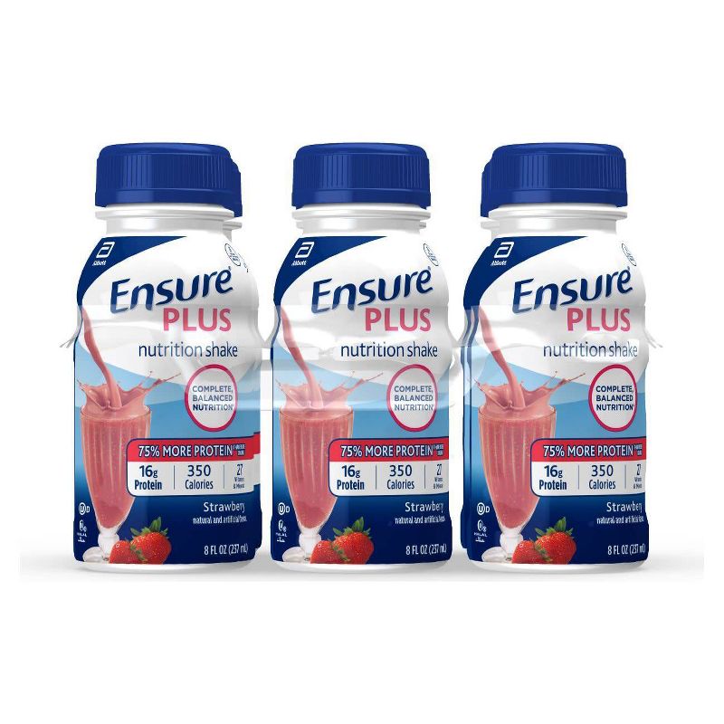 Ensure Plus Nutritional Shake - Strawberry - 6pk/8 fl oz