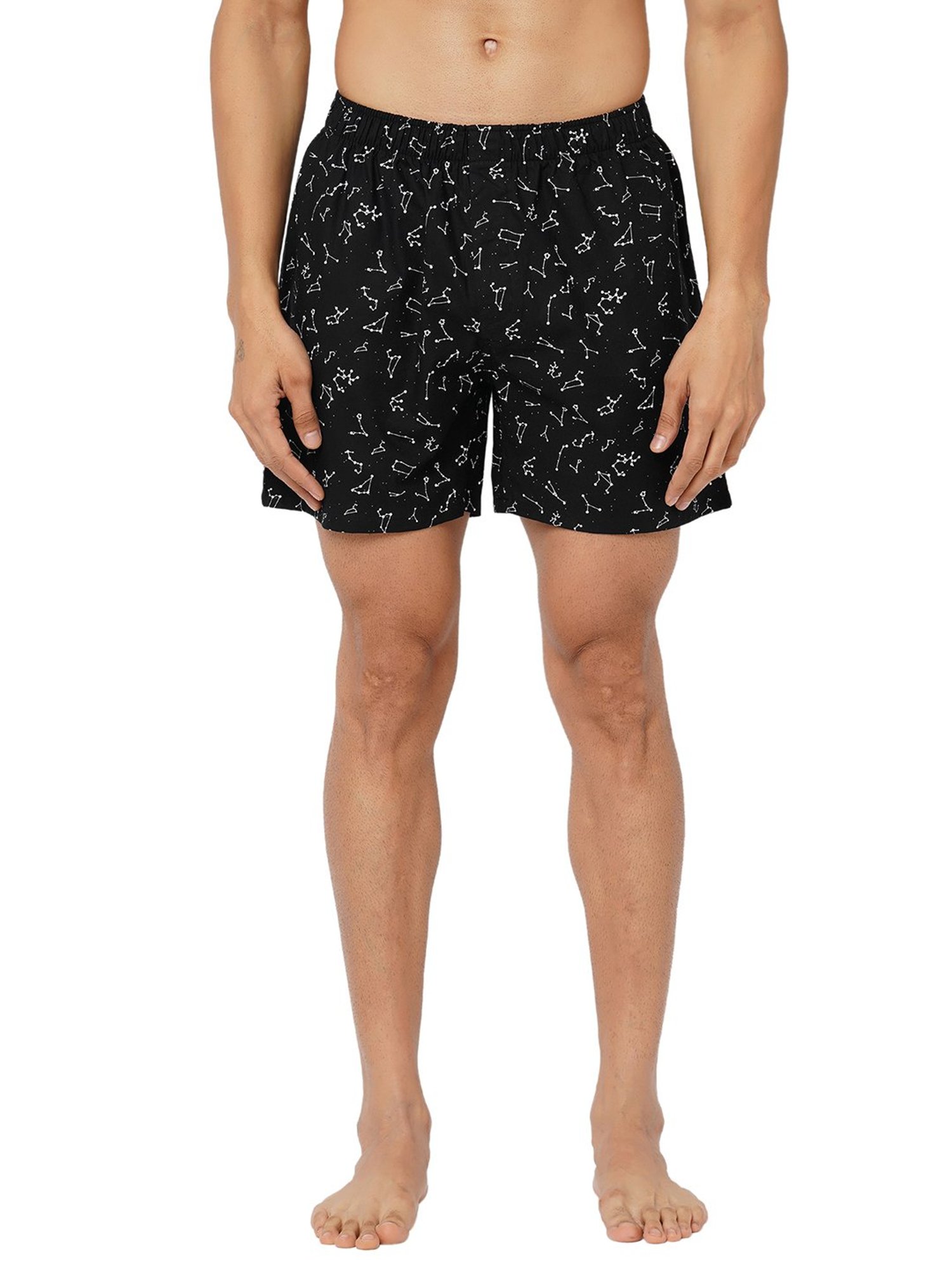 Fitz Black Printed Cotton Boxers