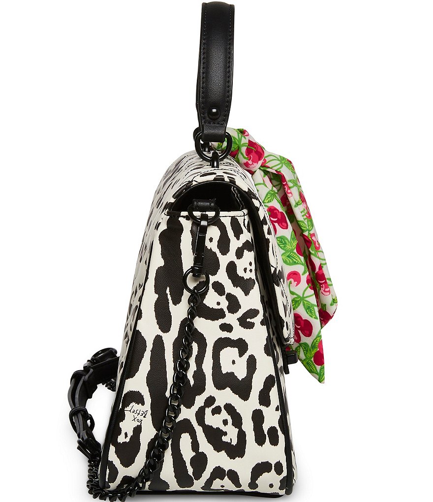 Betsey Johnson Turn Lock Chain Detail Satchel Bag