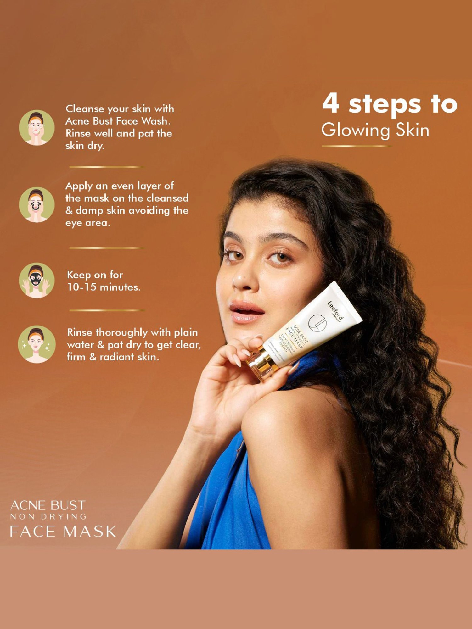 Leeford Acne Bust Non Drying Face Mask - 50 gm