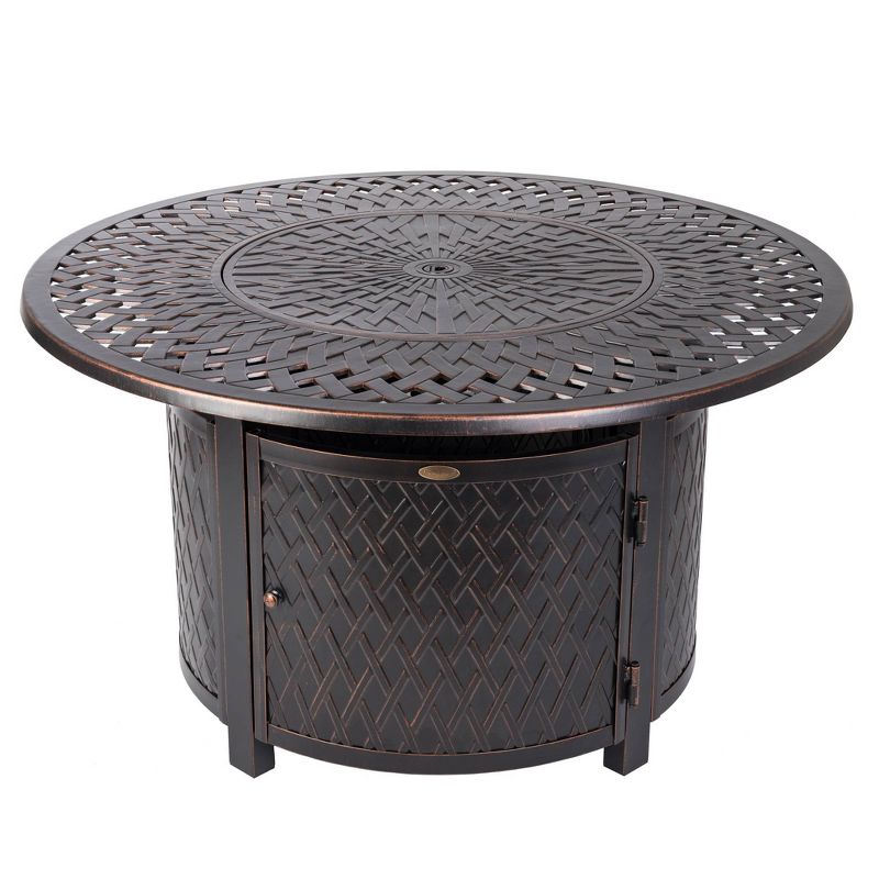 Verona Aluminum Round LPG Fire Pit - Fire Sense