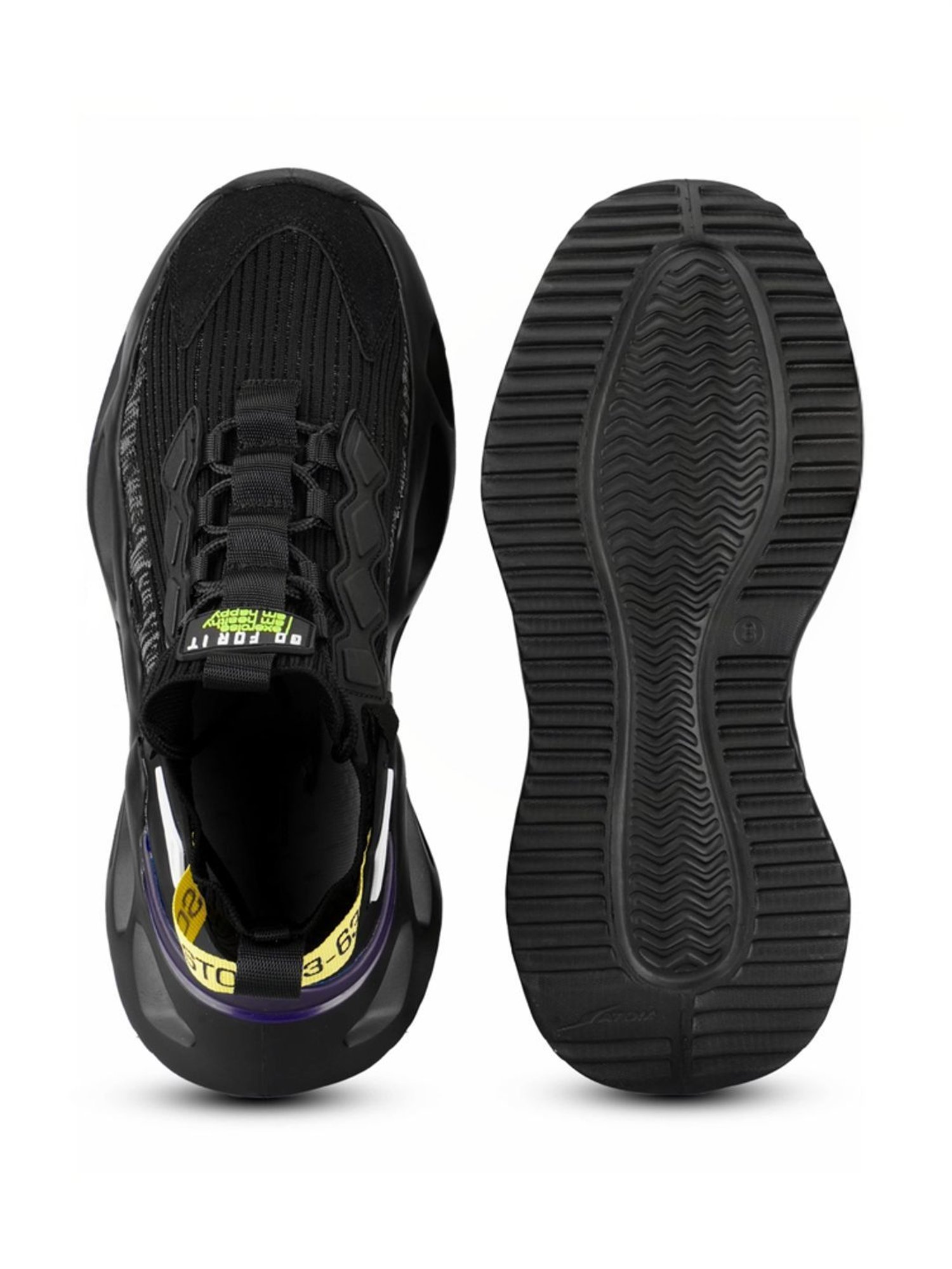 Atom Men's Black Running Shoes