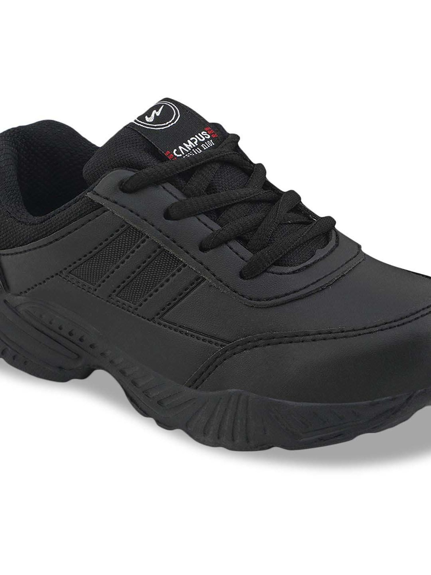 Campus Kids Black Lace Up Shoes