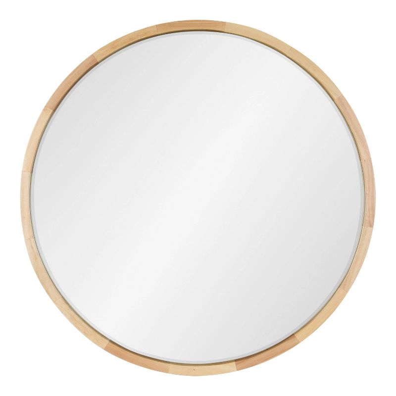 30" McLean Round Wall Mirror Natural - Kate & Laurel All Things Decor