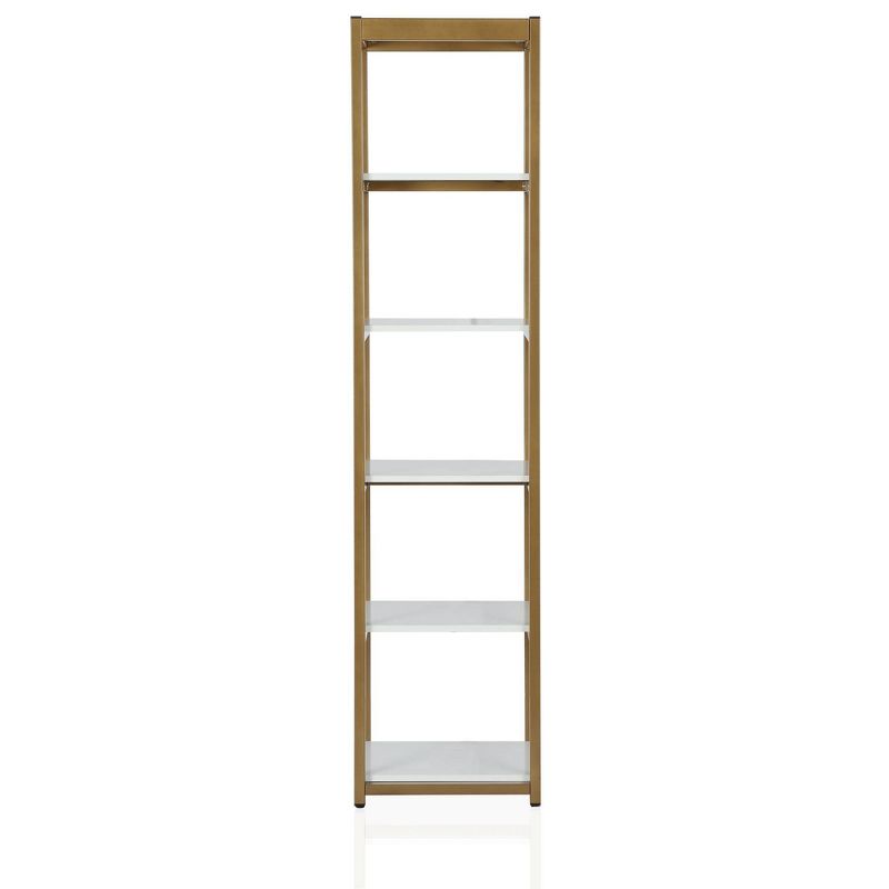 71.5" Billie Metal Bookshelf Etagere Gold - CosmoLiving by Cosmopolitan
