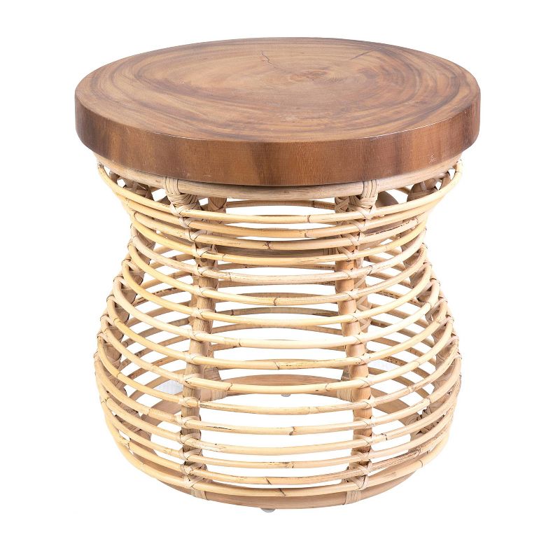 Hannah Rattan Side Table Natural - East at Main