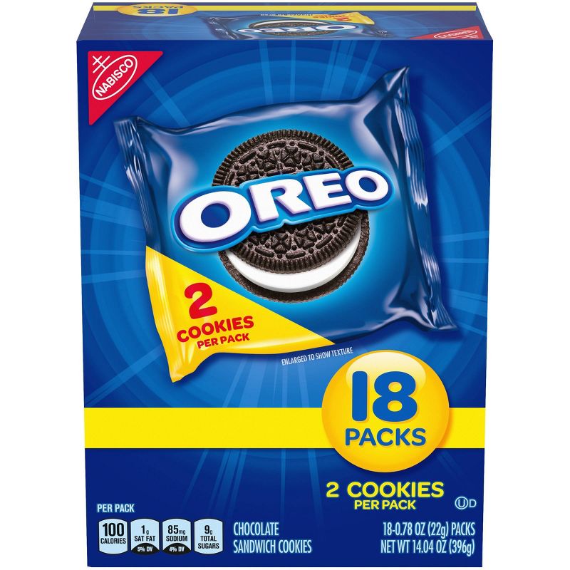 Oreo Chocolate Sandwich Cookies - Multipack - 18ct