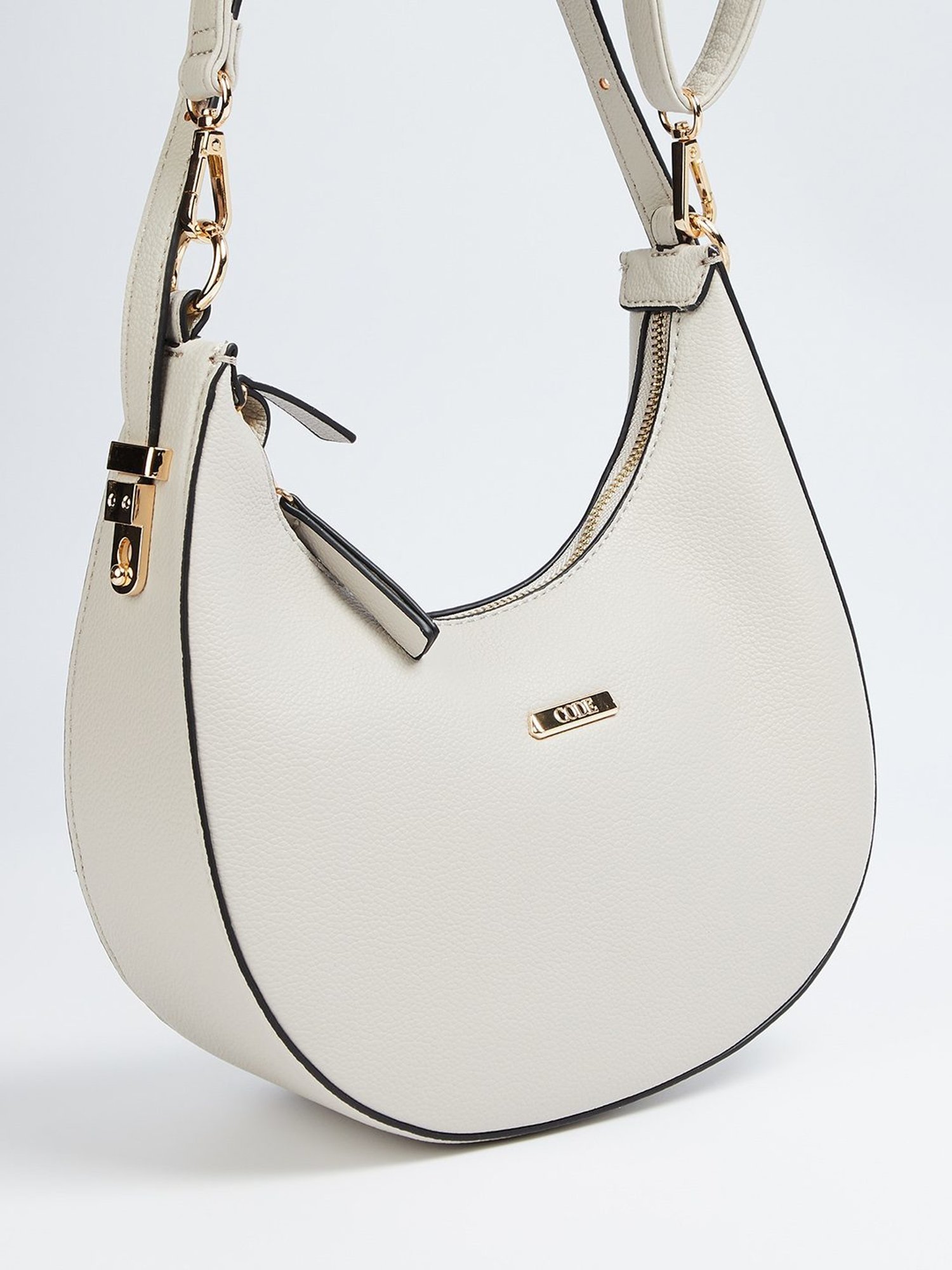 Code by Lifestyle Grey Hobo Bag