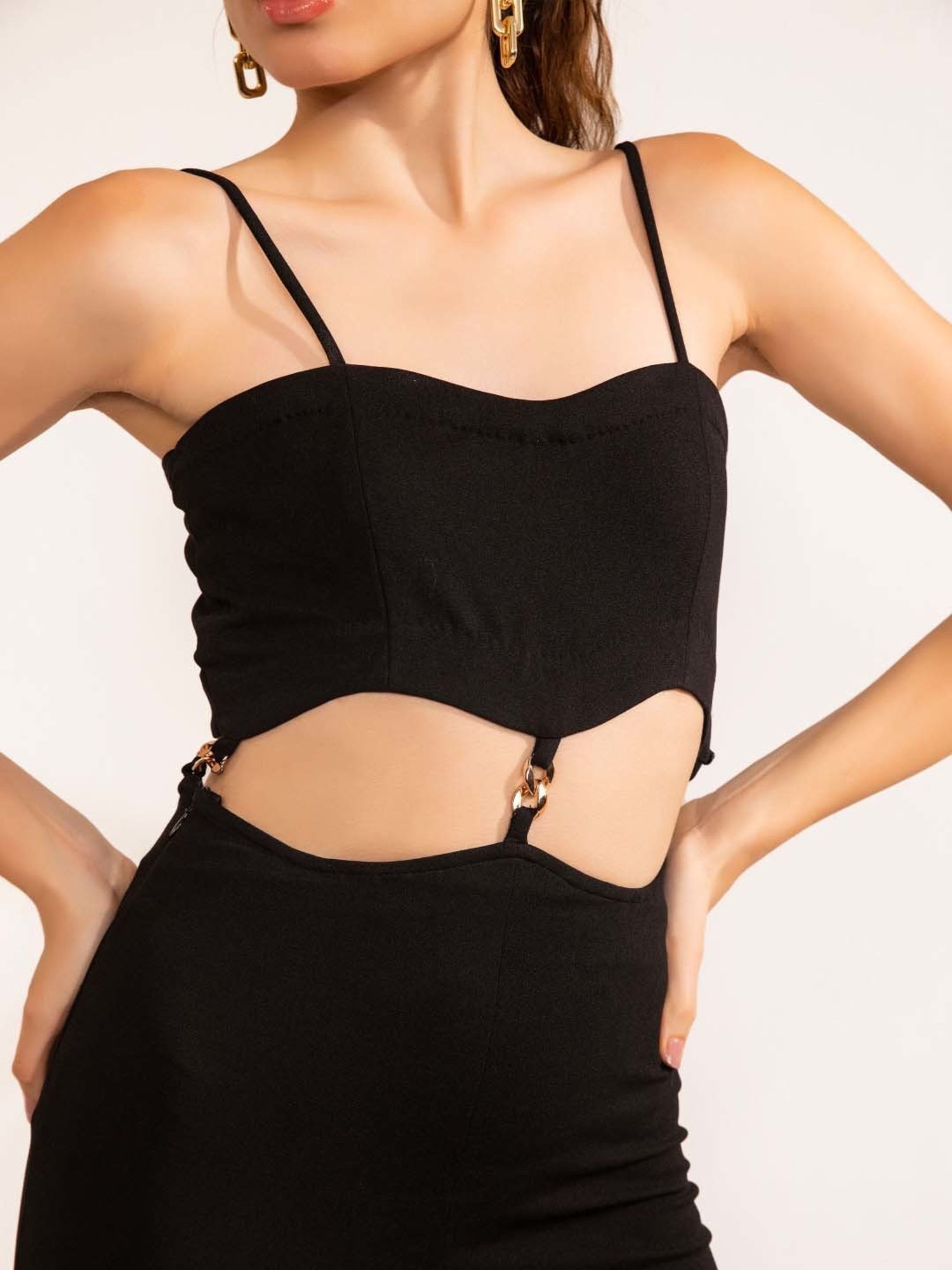 KAORI BY SHREYA AGARWAL Black Sleeveless Jumpsuit