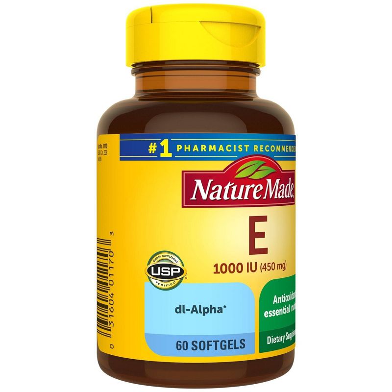 Nature Made Vitamin E 450 mg (1000 IU) dl - Alpha Softgels - 60ct