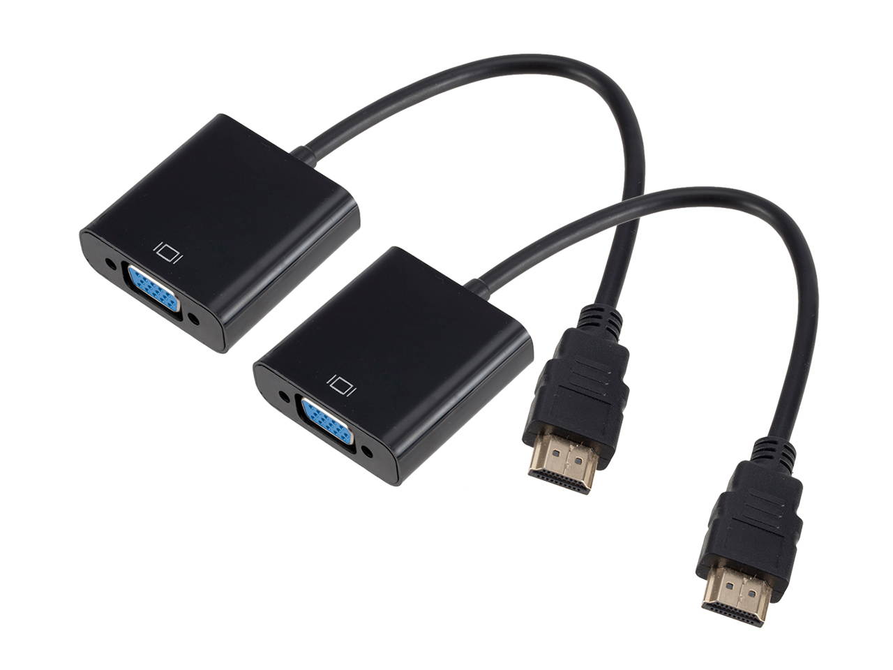 HDMI to VGA, iXever Gold-Plated HDMI to VGA Adapter (Male to Female) for Computer, Desktop, Laptop, PC, Monitor, Projector, HDTV, Chromebook, Raspberry Pi, Roku, Xbox and More - Black