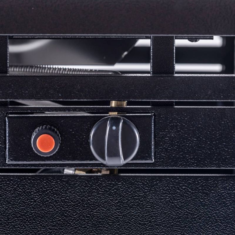 Rectangle Aluminum Fire Pit Table Hammered Black - Legacy Heating