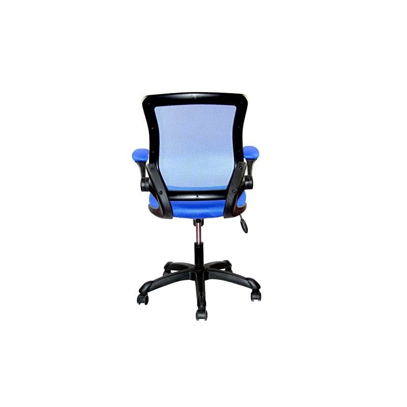 Task Office Chair with Flip Up Arms. Color: Blue