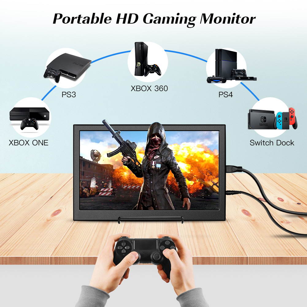 14" IPS HDMI Portable Gaming Monitor 1920x1080 Second Monitor