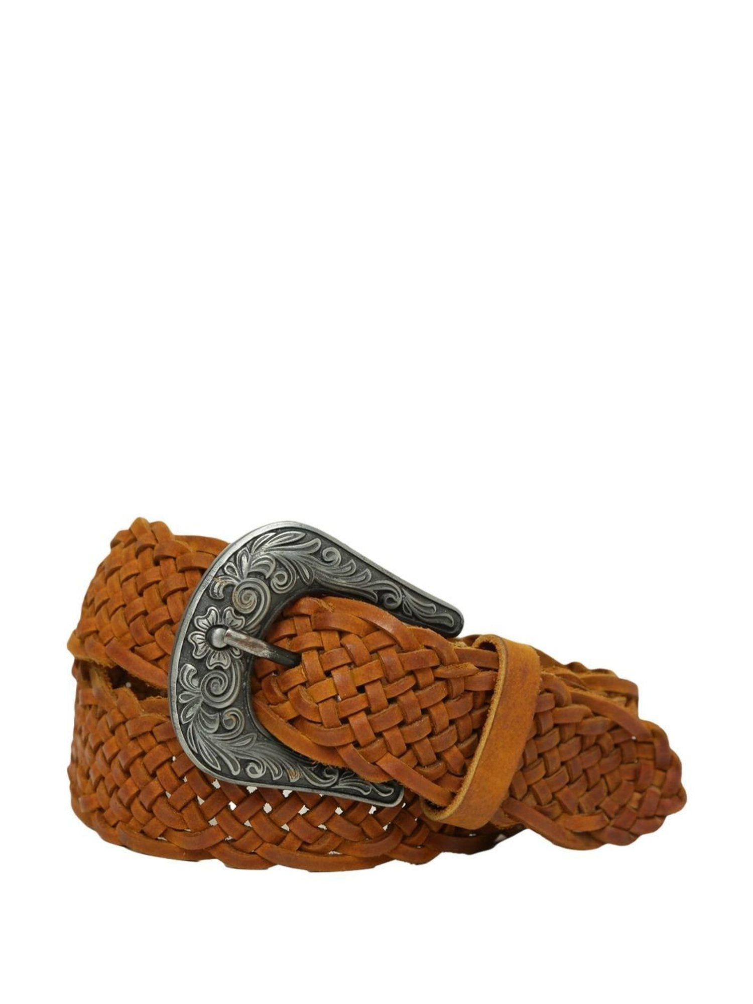 Art N Vintage Yellow Leather Waist Belt For Women