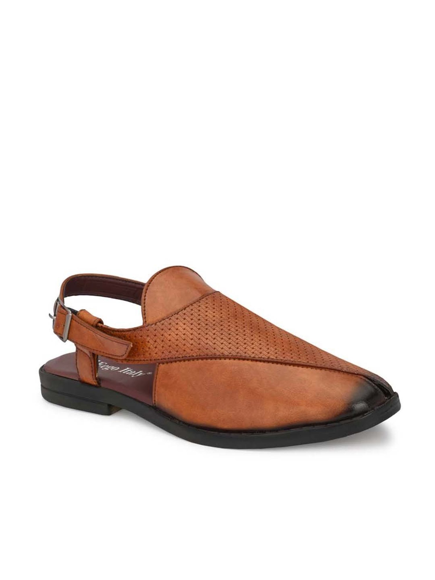 Eego Italy Men's Tan Back Strap Sandals