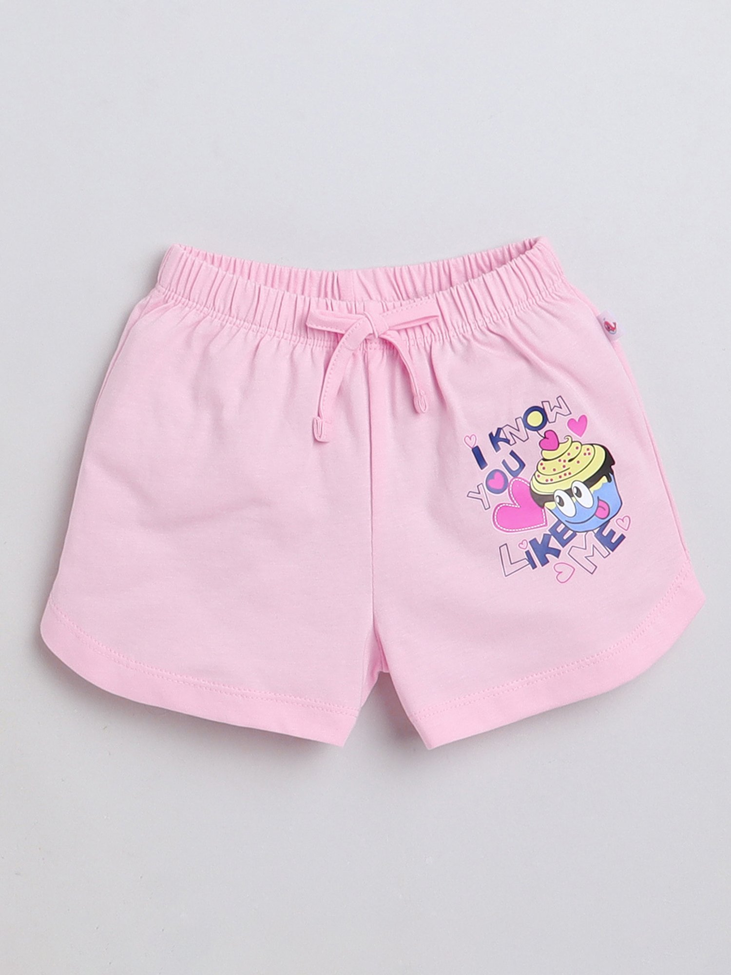 Bumzee Kids Pink Printed Top With Shorts
