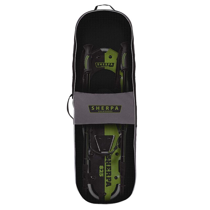 Yukon Charlies 8x21 Sherpa Series Unisex Backcountry Hiking Trekking Snow Shoe Snowshoes Kit w/ Heel Straps for 100 to 150 Pound Men or Women, Green