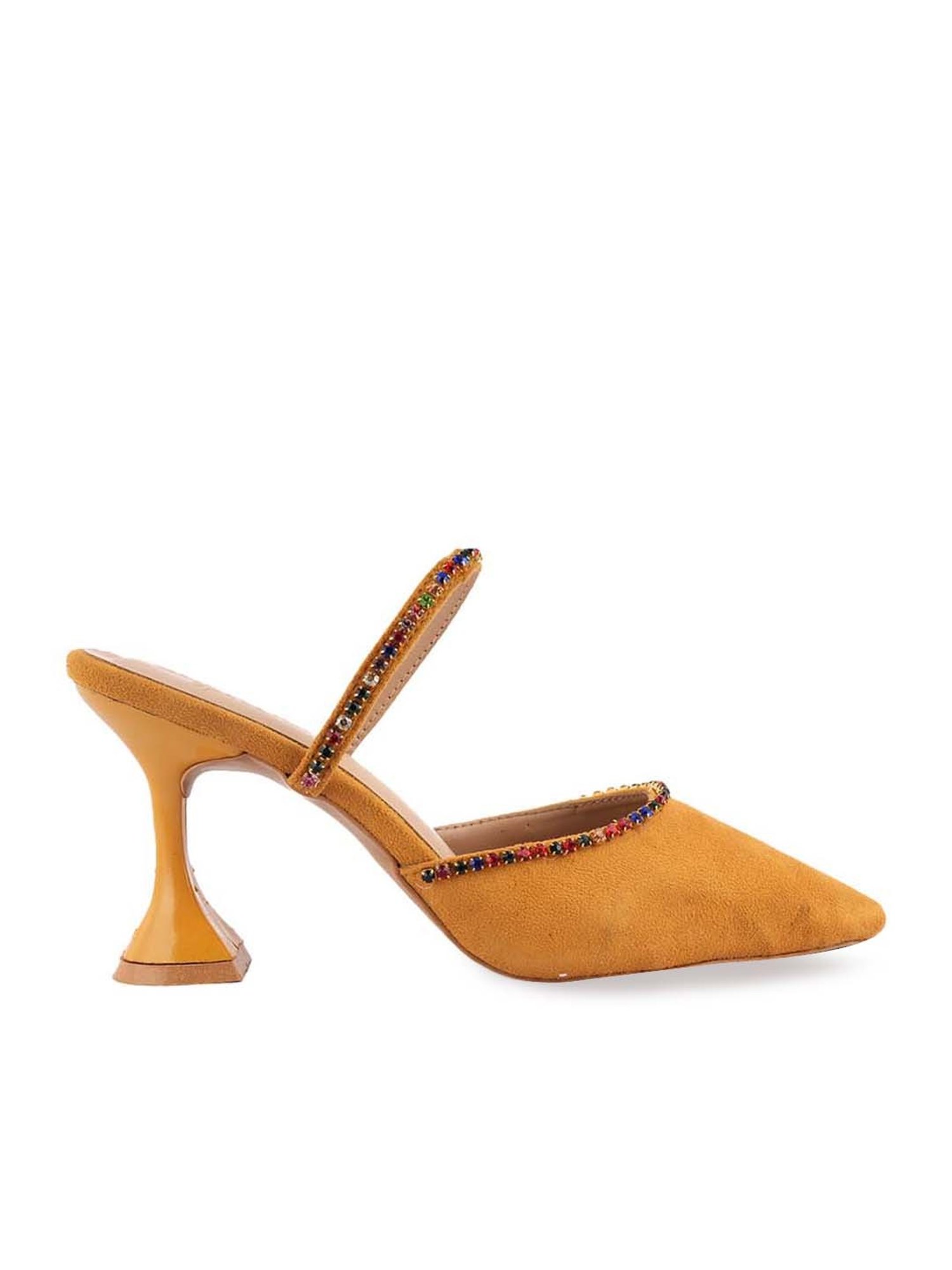 Scentra Women's Yellow Mule Shoes