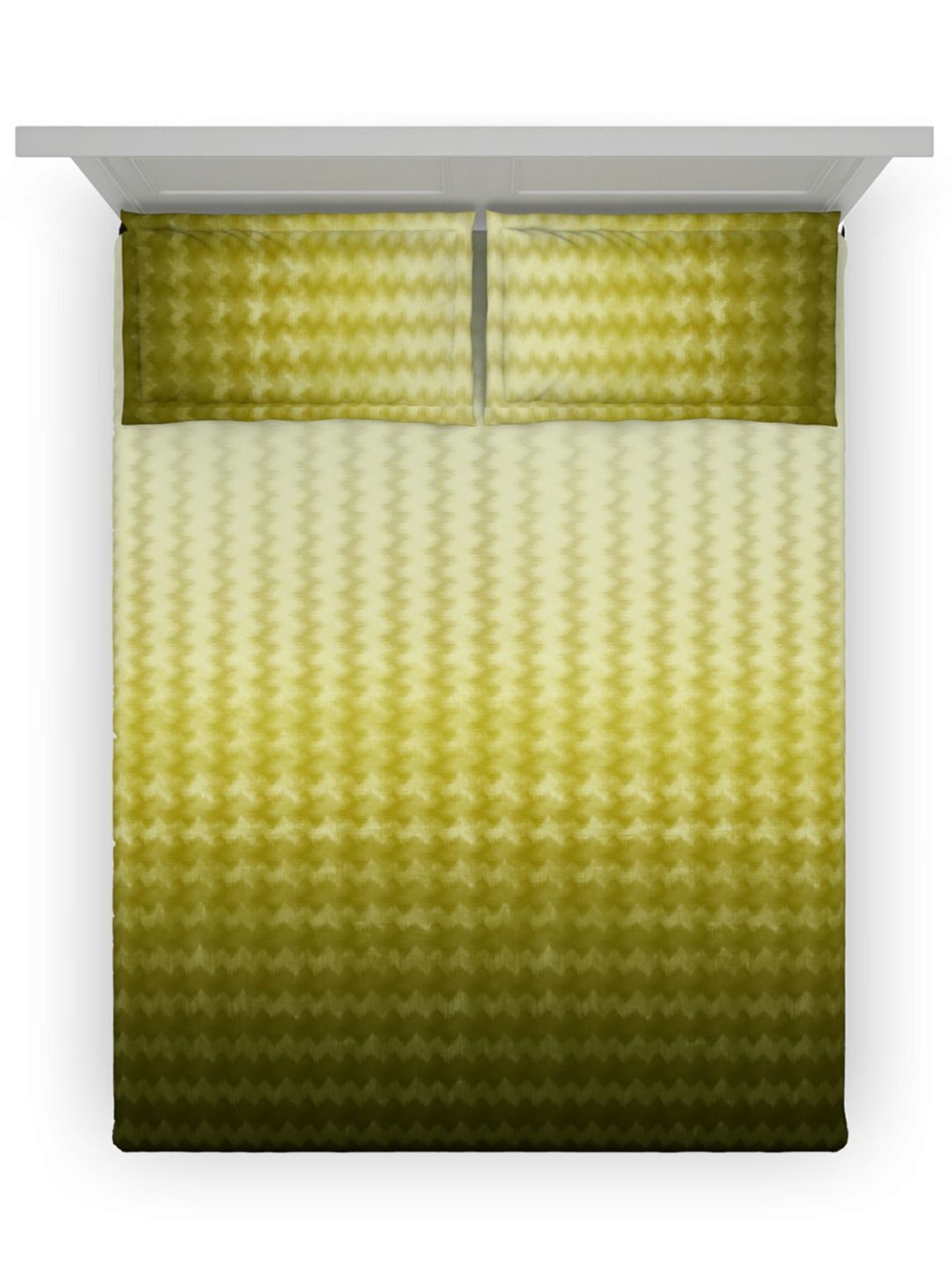 DDecor Abstract Green 210 TC Cotton King Bed Sheet With 2 Pillow Covers