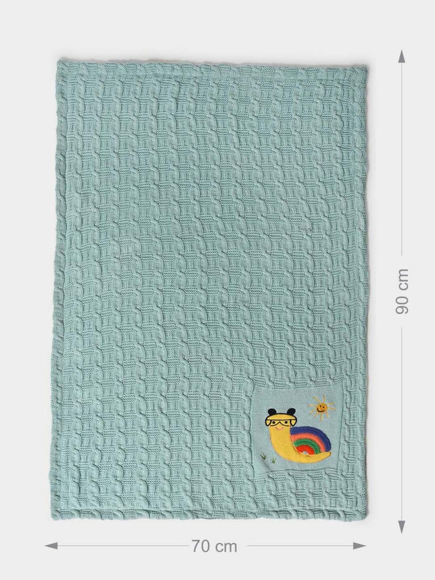 MiArcus Blue Cotton Blend 10 TC Printed Baby Blanket