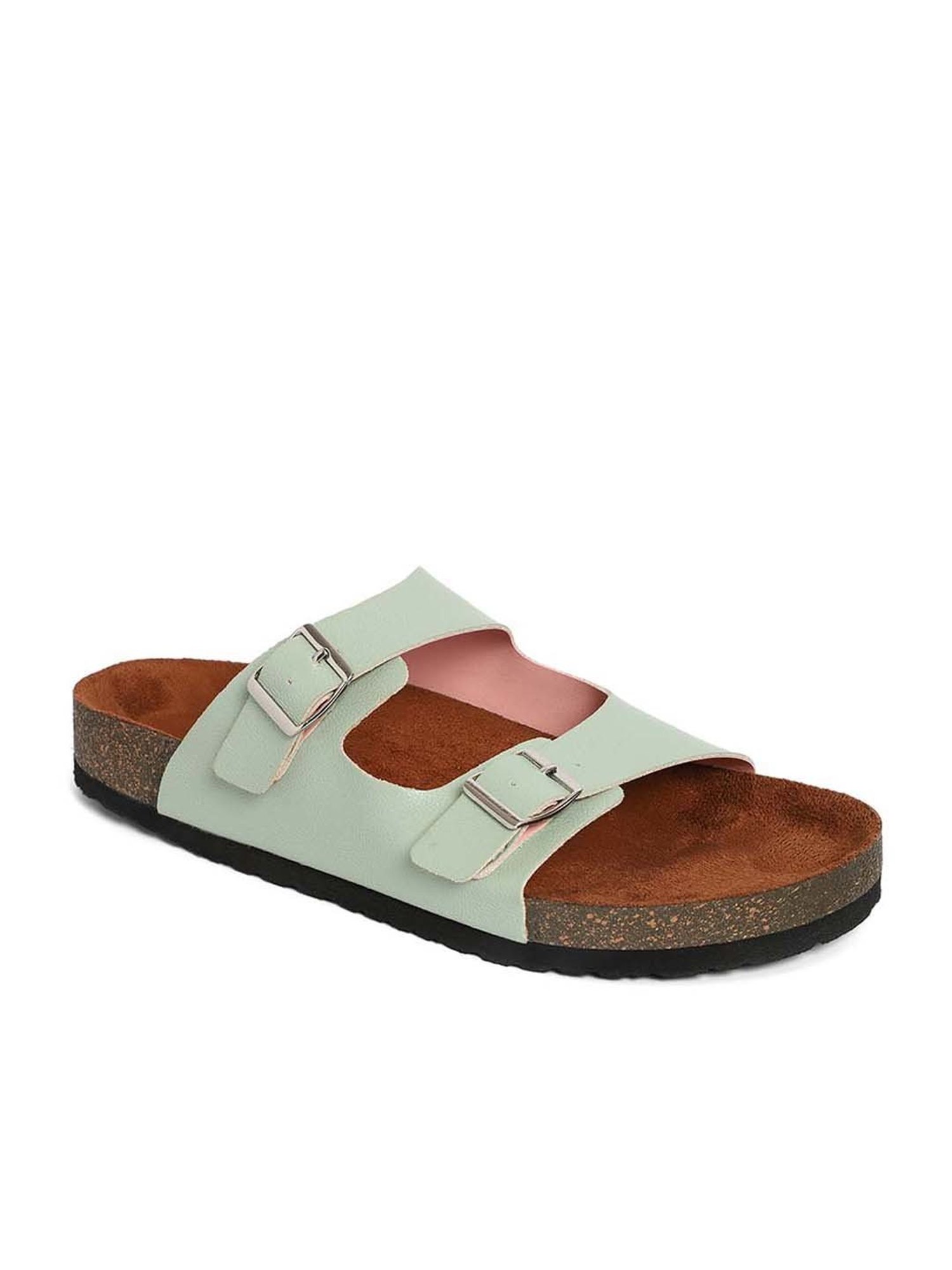 Mozafia Women's Sea Green Casual Sandals