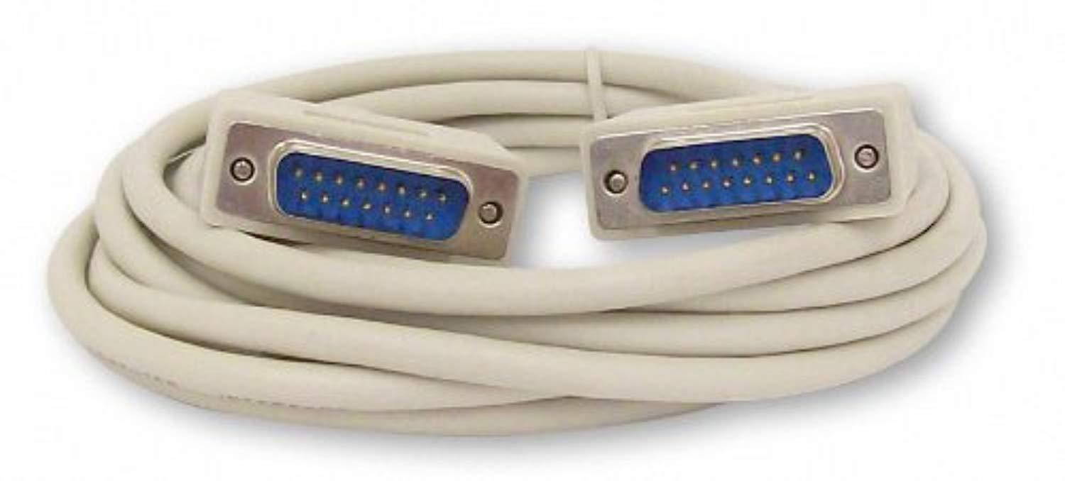 your cable store 10 foot db15 15 pin serial port cable male / male