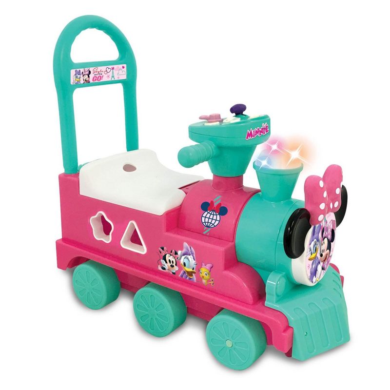Kiddieland Minnie Mouse Play n Sort Activity Interactive Ride On Train w/ Blocks