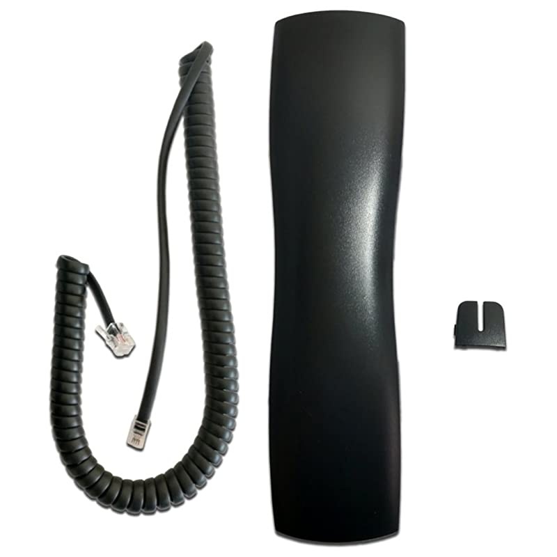 Aspire Handset Charcoal with Curly Cord Cover Port Tab with Curly Cord