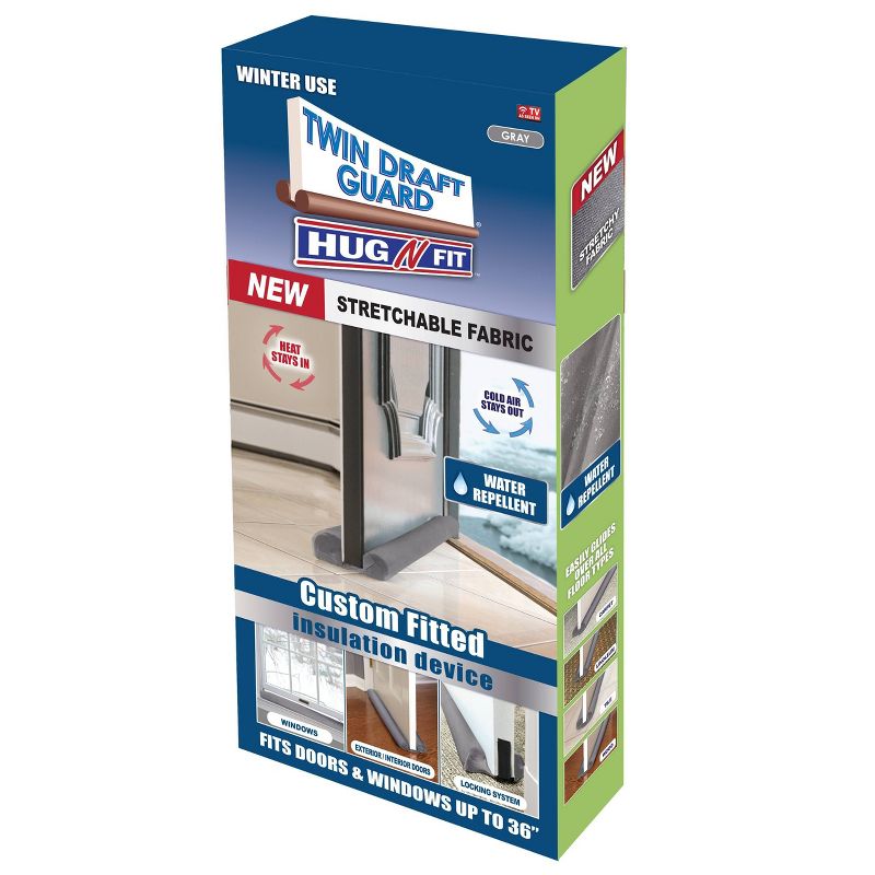 As Seen on TV Twin Draft Guard Hug-N-Fit Door Bumper