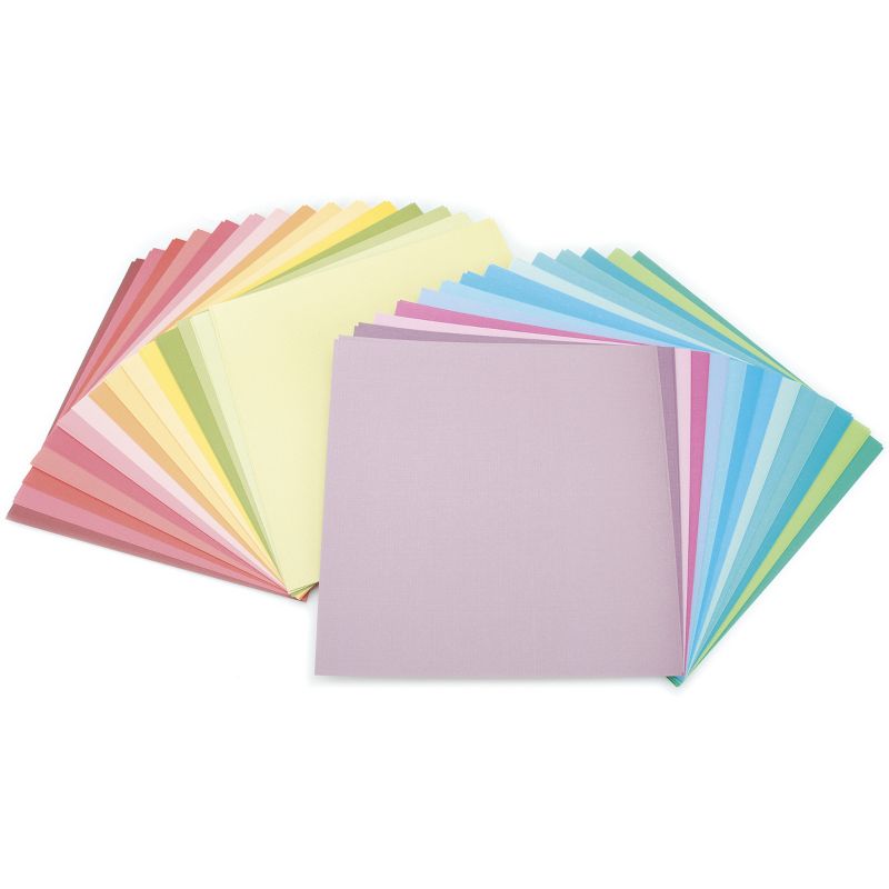 DCWV Single-Sided Cardstock Stack 12"X12" 58/Pkg-Brights White Core, 29 Solid Colors/2ea