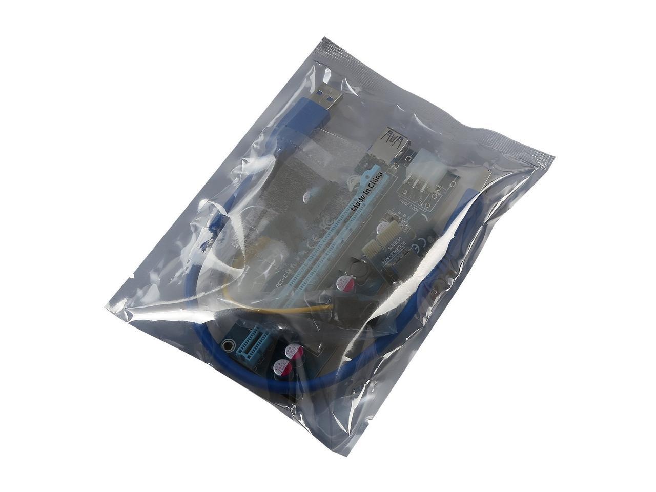 6-Pack Ver006C Mining Dedicated PCIe Riser Cable Card Adapter Cryptocurrency PCI Express 1X to 16X Extender Mining Rig 60cm USB 3.0 6Pin Power