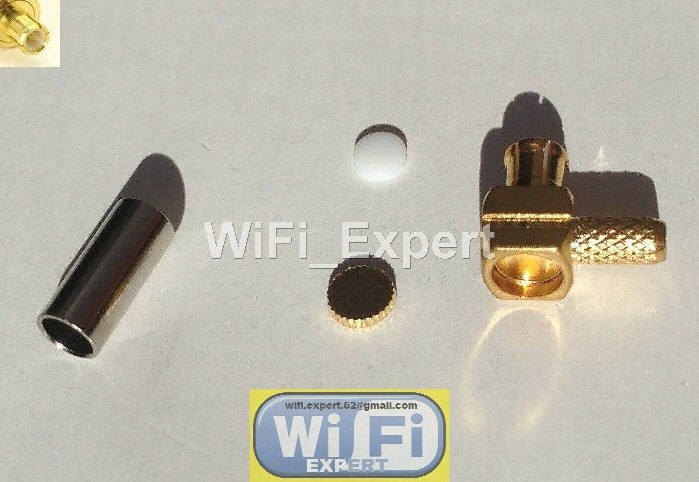 100 x MCX Angle Male plug L Type connector RG316 RG174 RF cable crimp solder