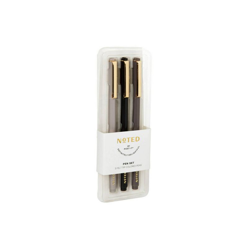 Post-it 3pk Pens Felt Tip - Gray
