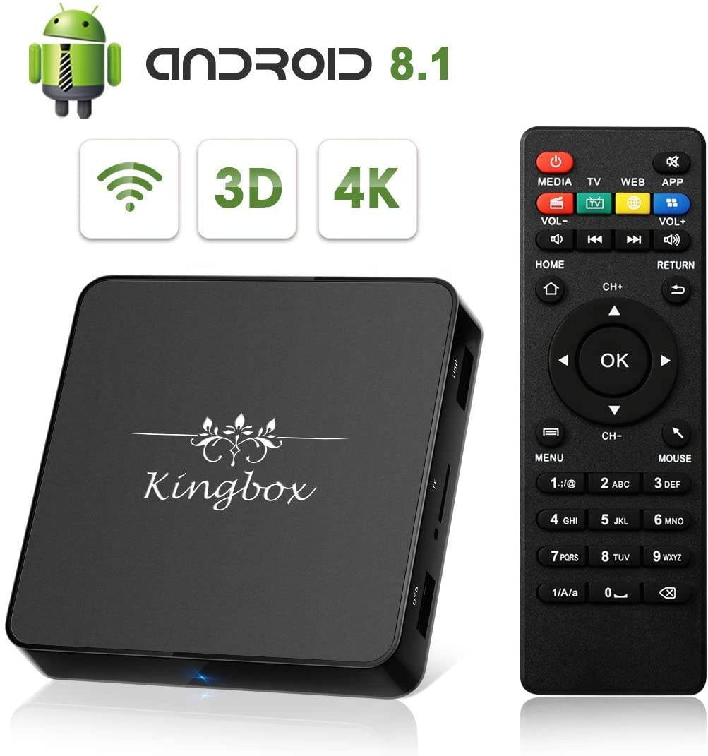 Kingbox Android 8.1 TV Box, Model-X TV Box 2GB RAM+16GB