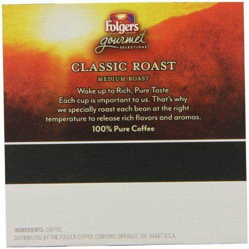 Folgers Gourmet Selections Coffee Classic Roast K-Cup Packs, 12-Count (Pack of 6