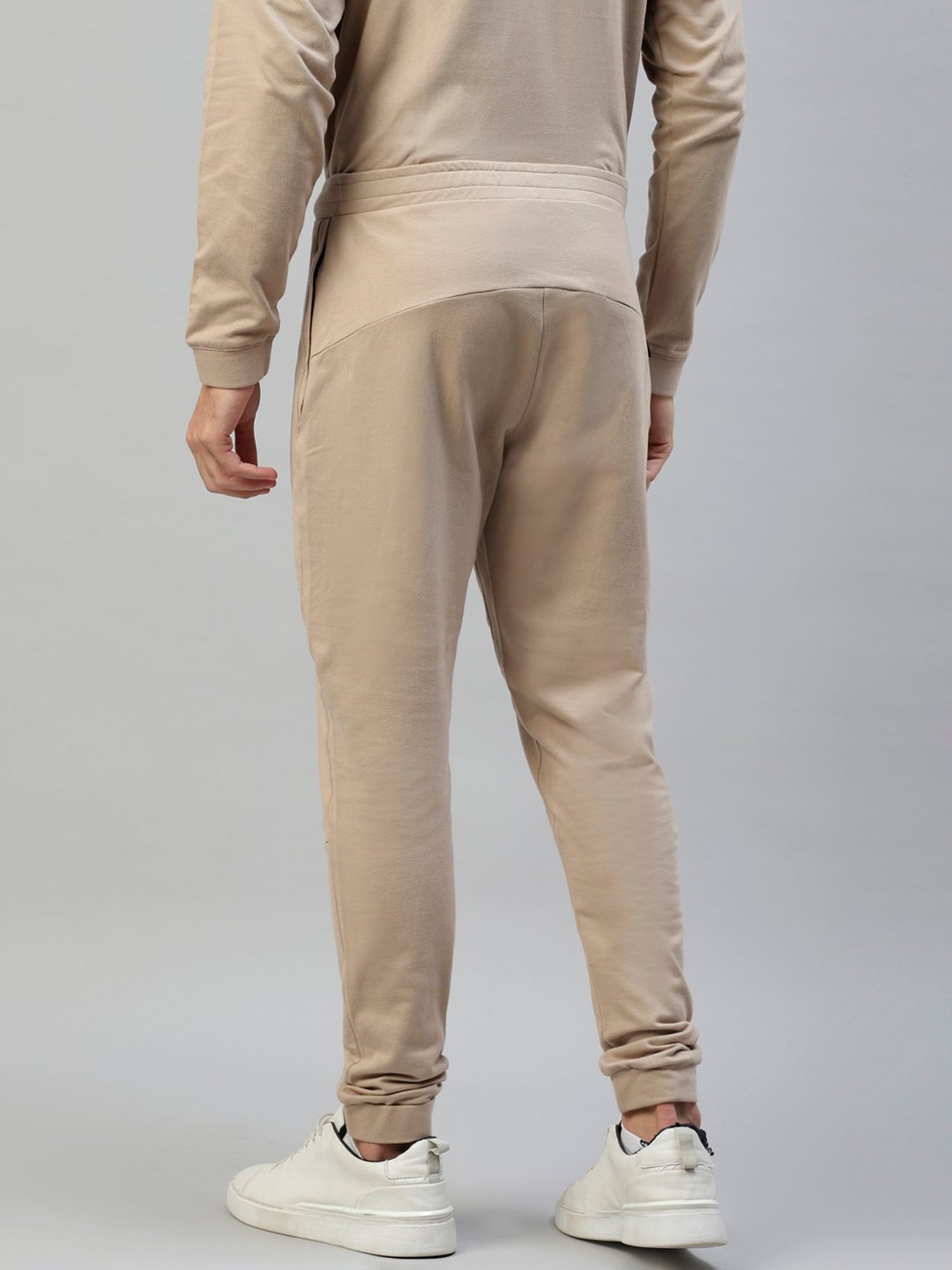 Slowave Beige Regular Fit Joggers