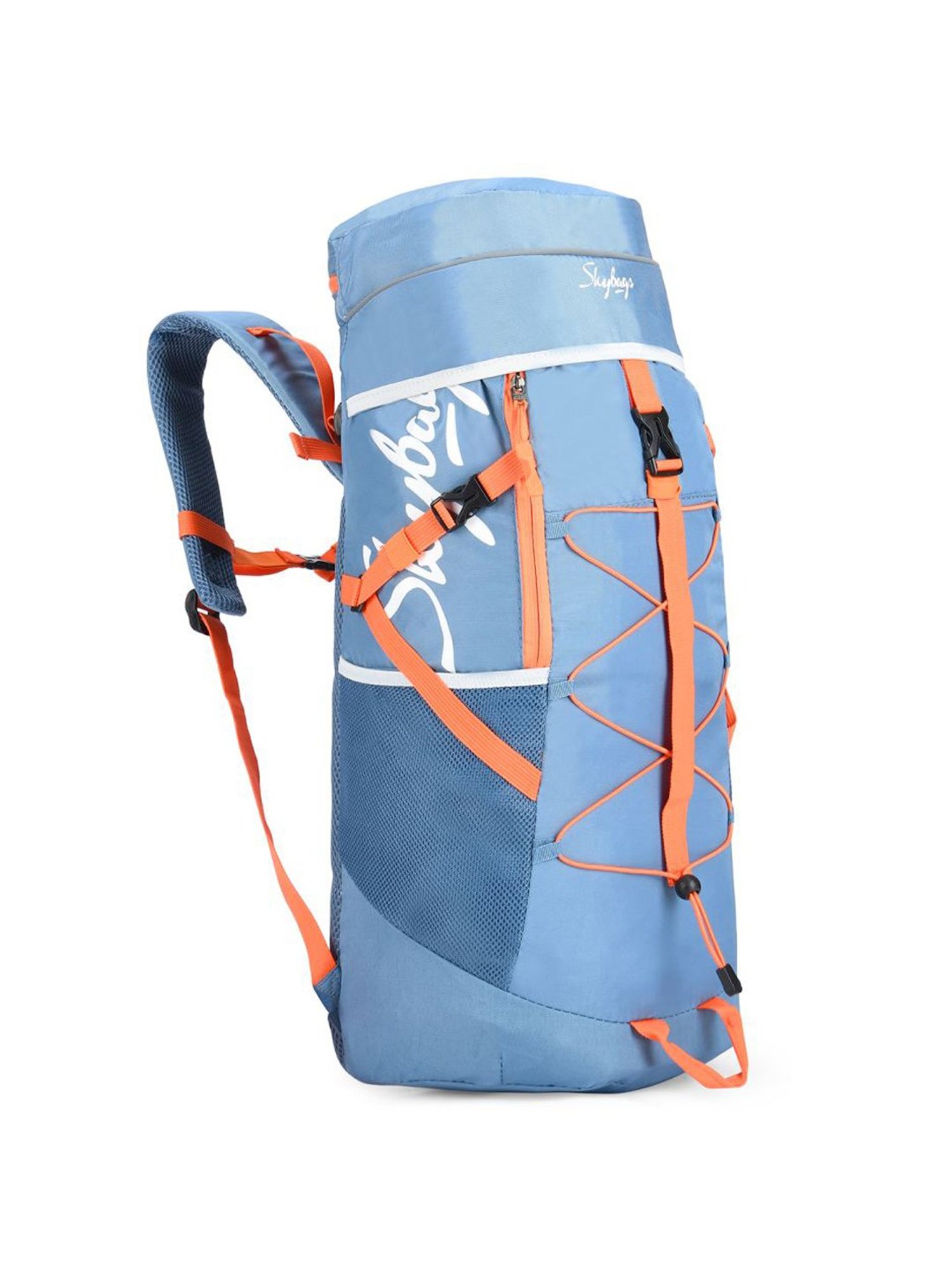 Skybags Crest Spring Blue Polyester Solid Rucksack - 45 Ltrs