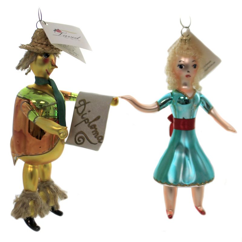 Laved Italian Ornaments Mago Di Oz Dorothy Lion Tinman Scarecrow  -  Tree Ornaments