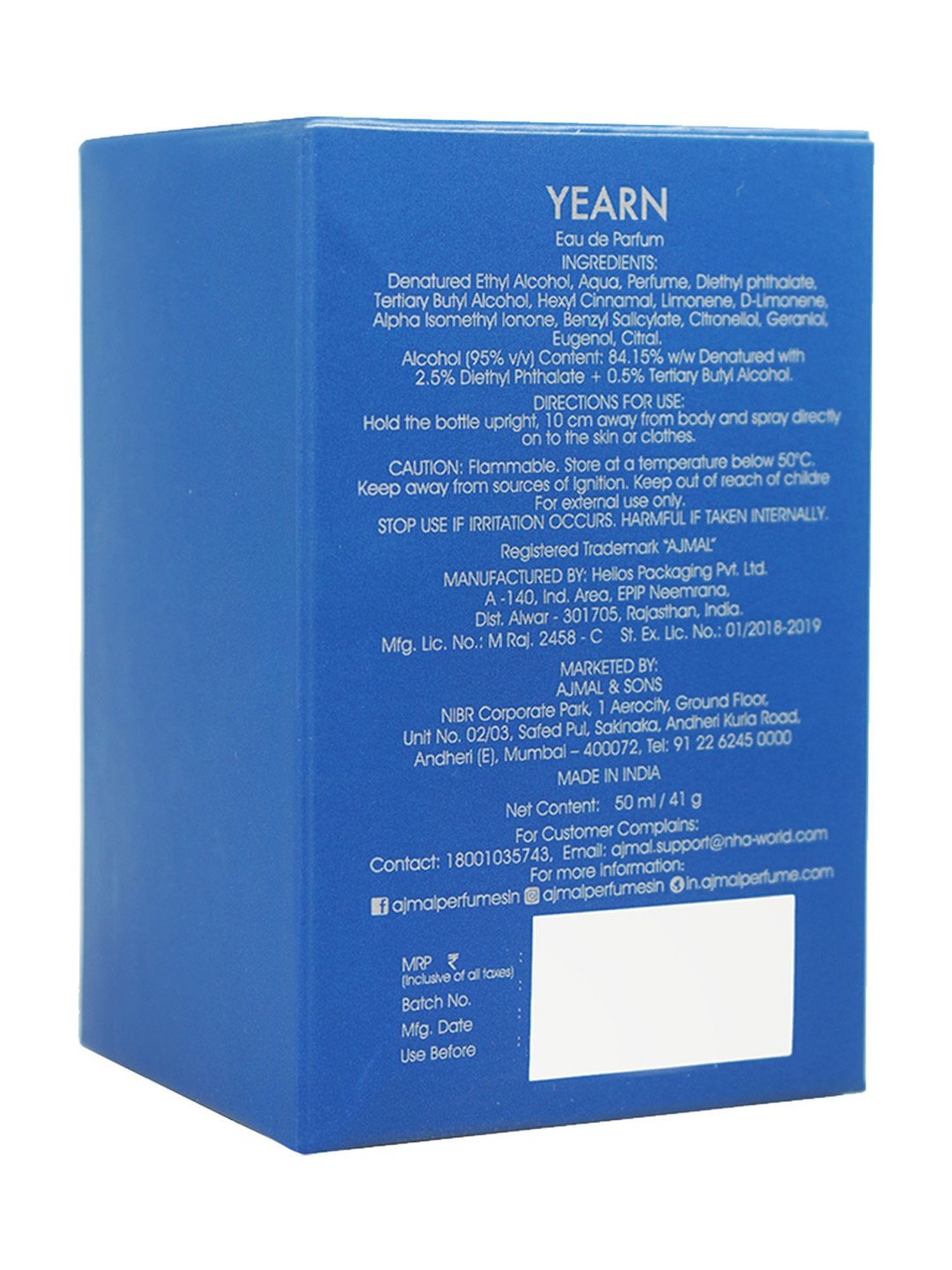 Ajmal Yearn Eau de Parfum - 50 ml
