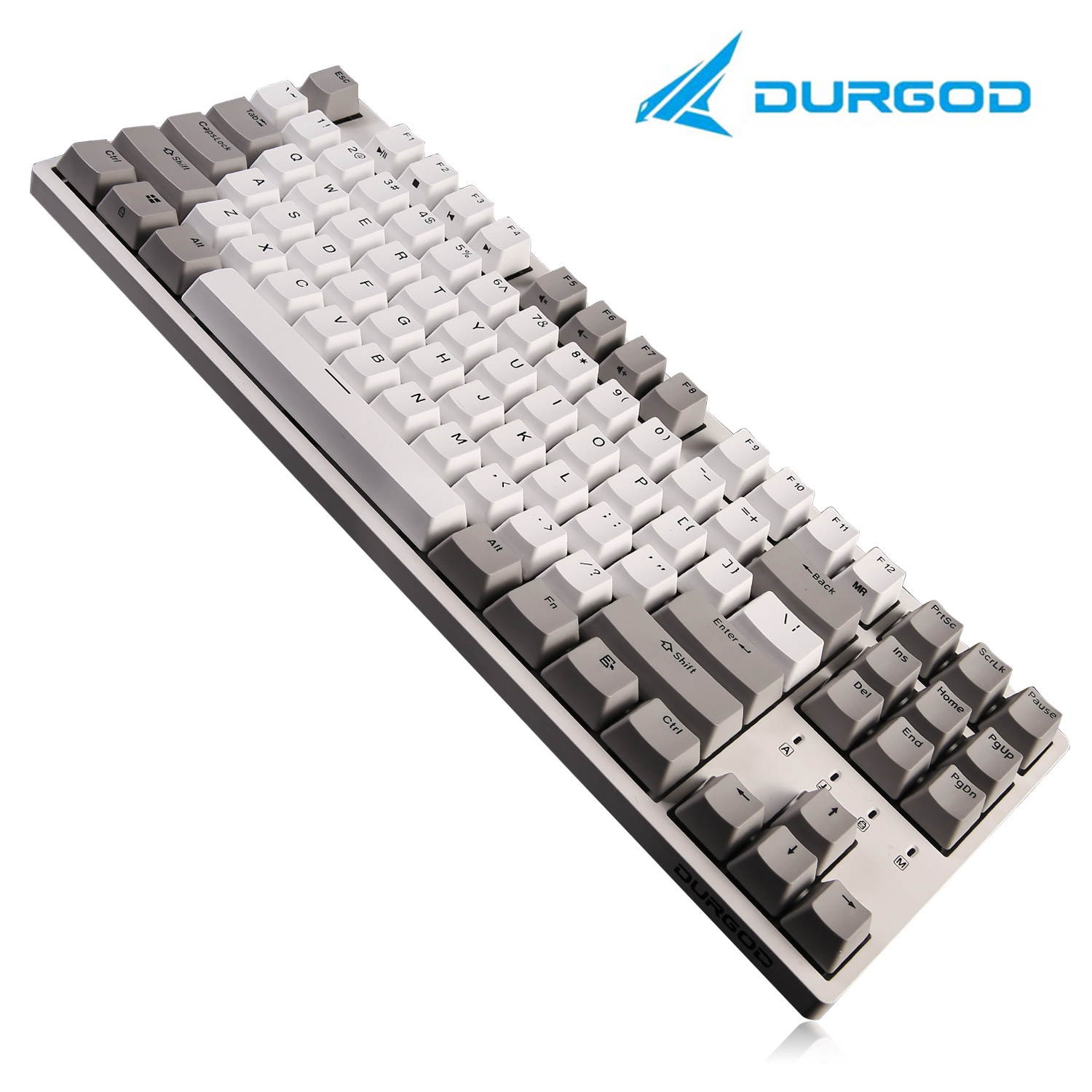 Durgod Taurus K320 TKL Mechanical Gaming Wired Keyboard with Cherry Brown 87 Keys NKRO Double Shot PBT USB C Interface - Natural white